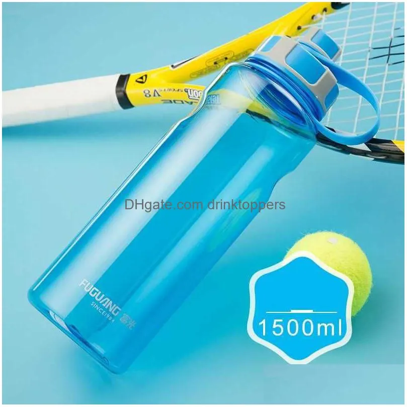2000ml large capacity water bottles portable outdoor plastic sports bottle with tea infuser fitness leak-proof shaker bottles