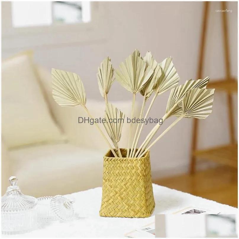 decorative flowers boho dried palm spears small natural fans leaves decor