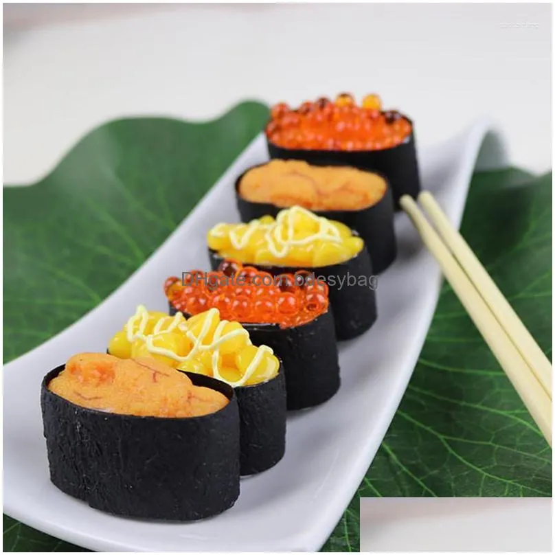 decorative flowers artificial foods pvc simulation japanese sushi model fake cooking catering display props