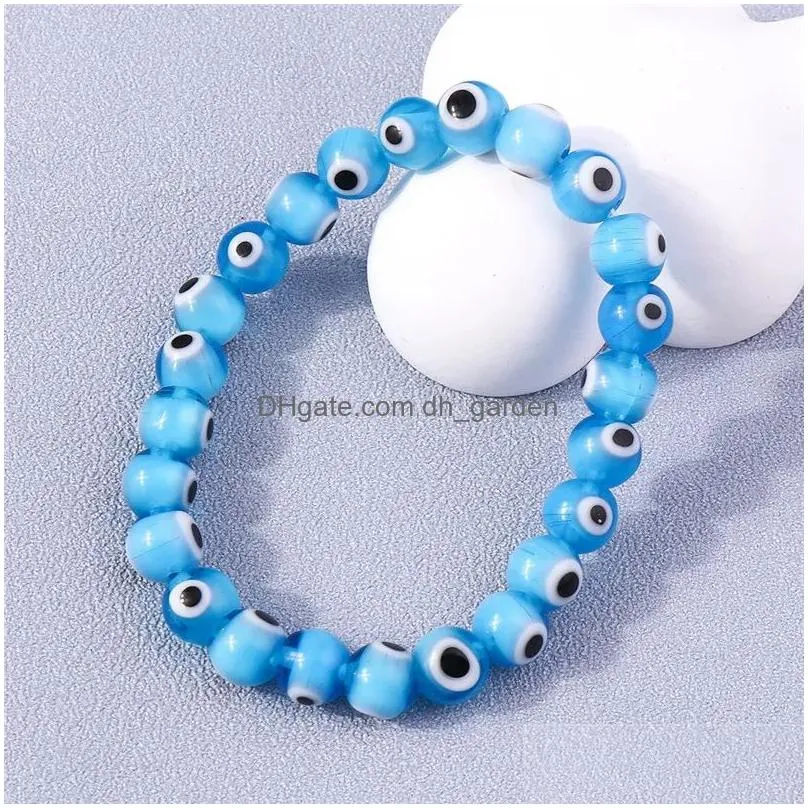 turkish lucky blue eye bracelet for women men handmade 8mm evil eye charm beads bracelet bangles jewelry