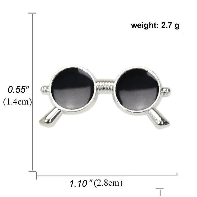 Pins Brooches Korean Colored Lapel Pin Cartoon Sunglasses Plated Sier Badge Colorf Glasses Brooch Funny Jewelry Wholesale 1 4Dr E3