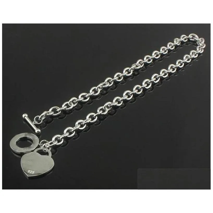 Pendant Necklaces Design Man Women Fashion Necklace Chain S925 Sterling Sier Key Return To Heart Love Brand Charm With Box Drop Deli