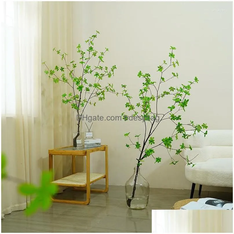 decorative flowers artificial hanging bell branches hydroponic plants green nordic forest home el horse drunk wood