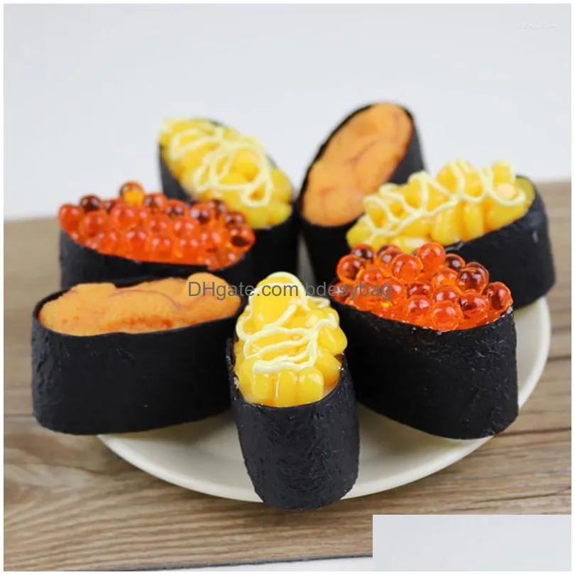 decorative flowers artificial foods pvc simulation japanese sushi model fake cooking catering display props