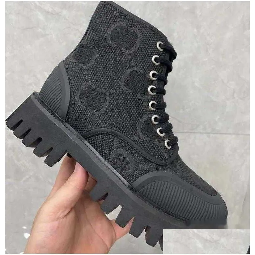 boots high quality men women boots designer half boot classic style real leather shoes fashion shoe winter fall snow boots nylon canvas ankle boot