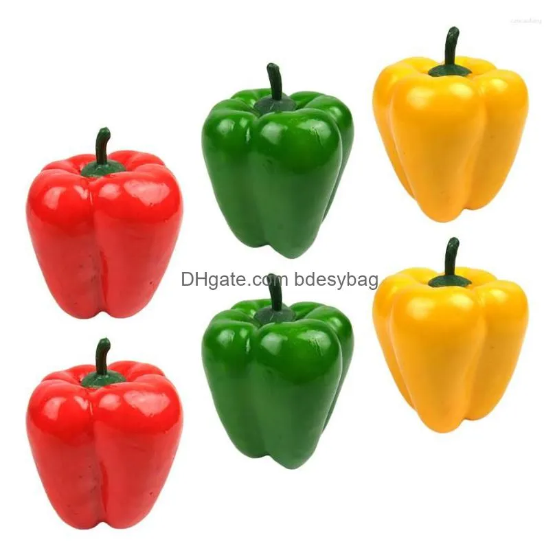 decorative flowers simulation bell pepper model rustic kitchen decor artificial fake vegetable decoration home decorations