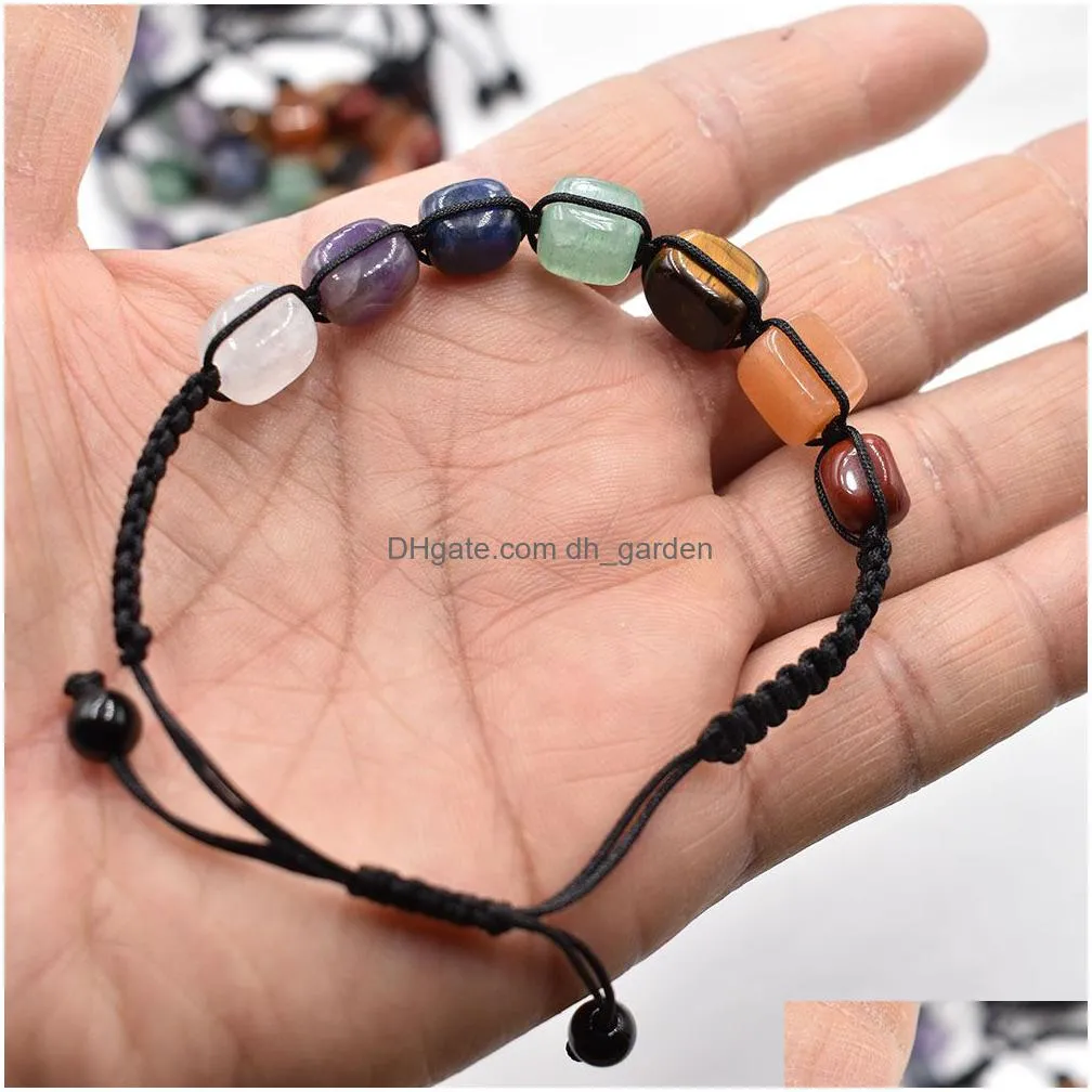 reiki healing stone 7 chakra bracelet women men meditation jewelry natural crystal healing anxiety beads bangles yoga bracelet