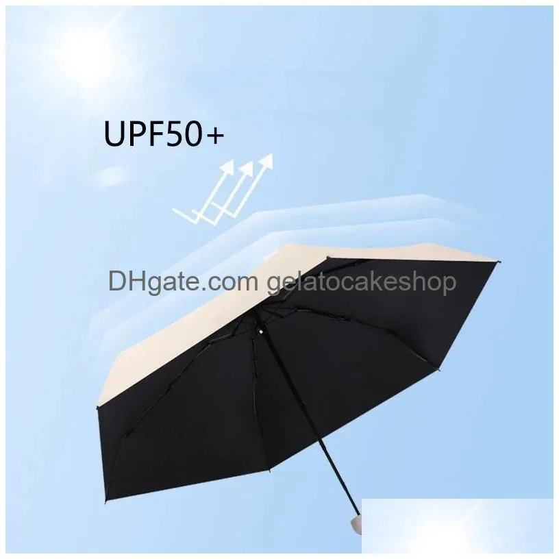 capsule sun umbrella female sunscreen uv protection sunshade sunshine rain umbrella dual-use mini five-fold ultra-light compact