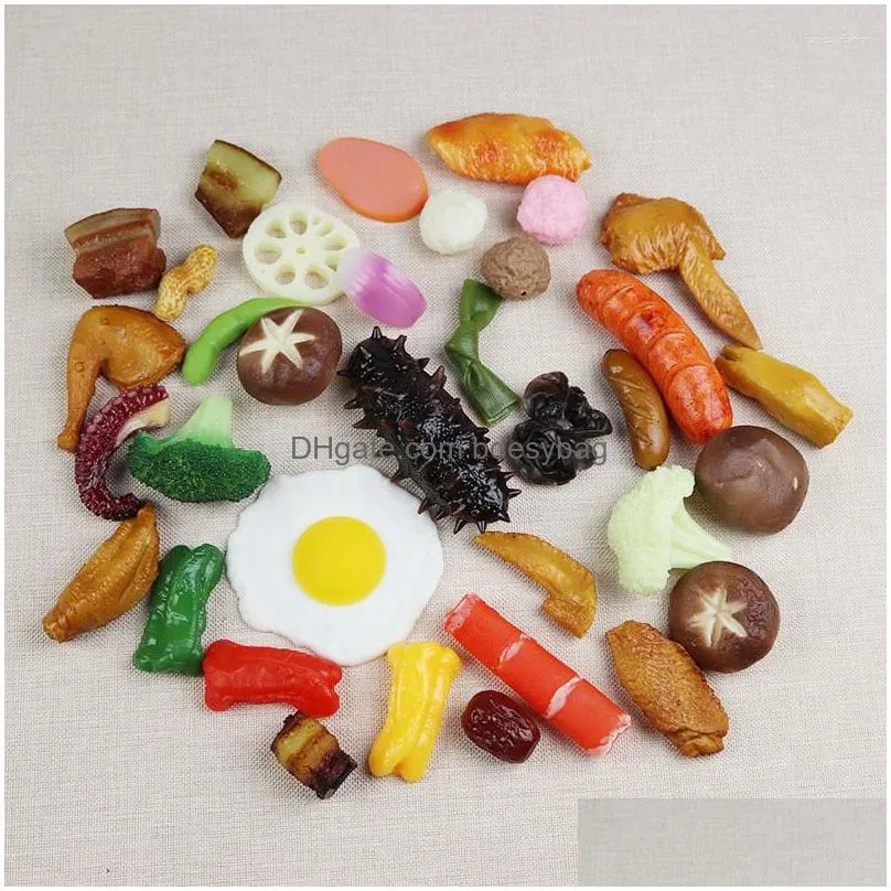 decorative flowers artificial and vegetables home decoration fake simulation chicken wings braised pork food pography props