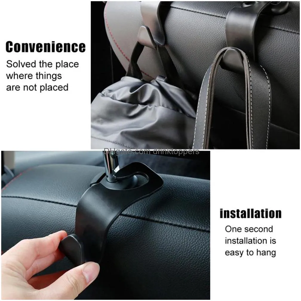 1/2/4pcs auto seat headrest hook storage hanger auto vehicle back seat organizer holder car interior accessories car hanger