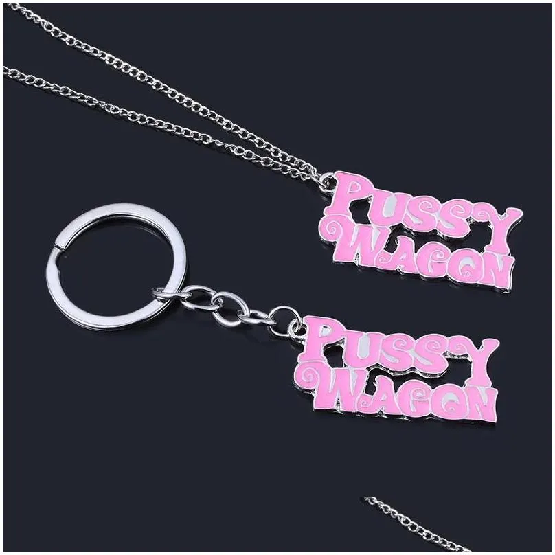 keychains pussy wagon pink keychain for women high quality kill  key chains fashion accessories jewelry