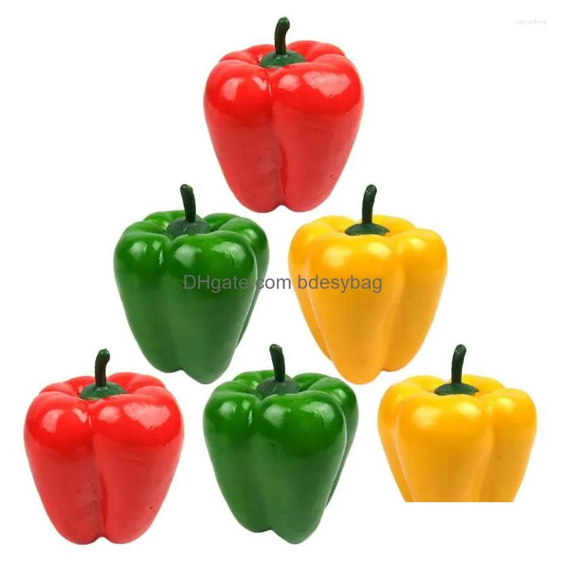 decorative flowers simulation bell pepper model rustic kitchen decor artificial fake vegetable decoration home decorations