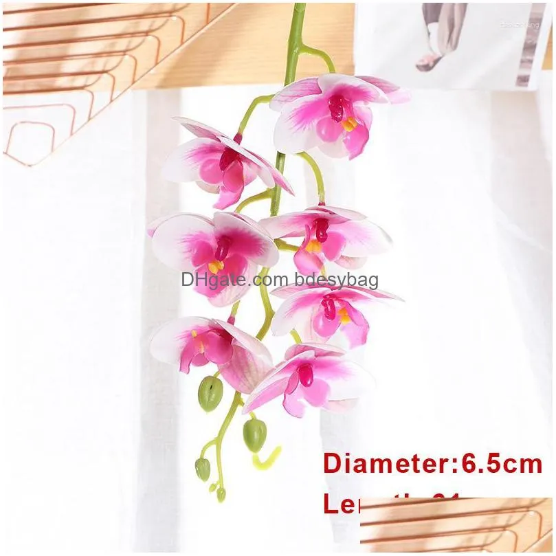 decorative flowers 7/11 heads artificial butterfly orchid fake phalaenopsis potted plants wedding floral arrangement home gifts