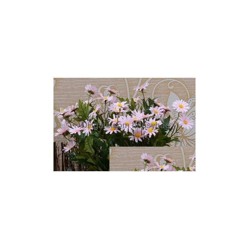 decorative flowers wholesale !! hi-q artificial daisy fabric small chrysanthemum bouquet roadside silk flower bunches