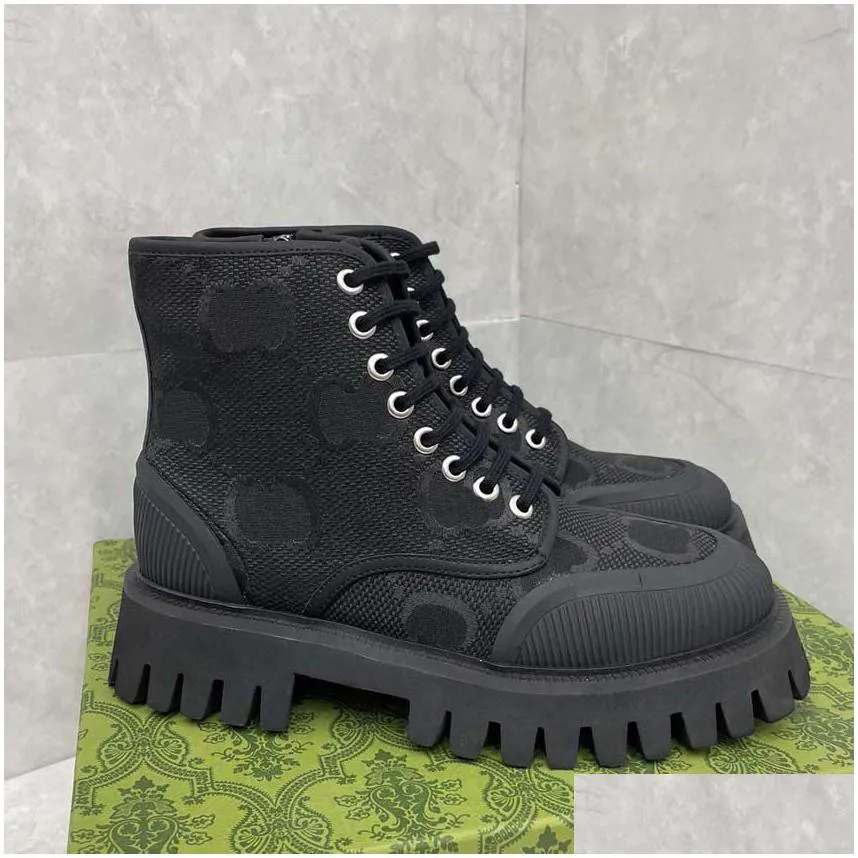 boots high quality men women boots designer half boot classic style real leather shoes fashion shoe winter fall snow boots nylon canvas ankle boot