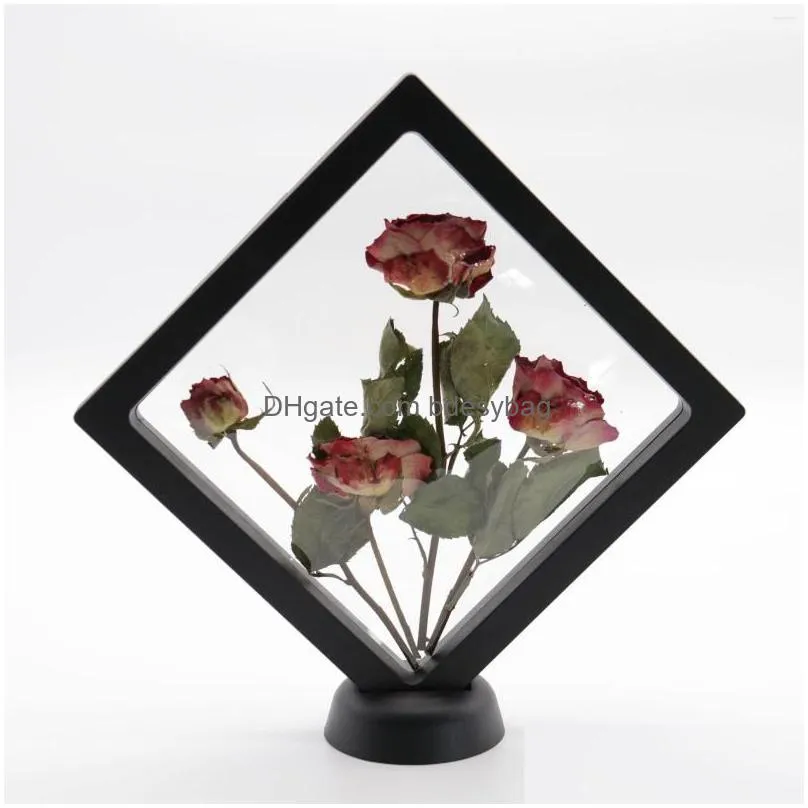 decorative flowers eternal po frame bouquet dried flower dcoration factory hair pe film suspension display box home decor wedding gifts