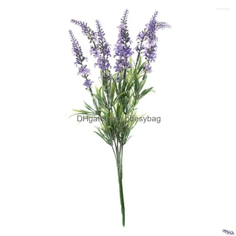 decorative flowers unique fake lavender realistic artistic simulation flocking touching