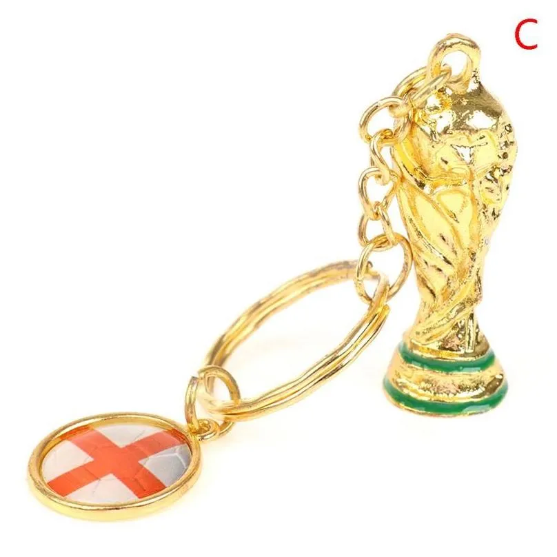 keychains fashion world cup football souvenir keychain ball game gift creative key ring for father man women fans party gifts