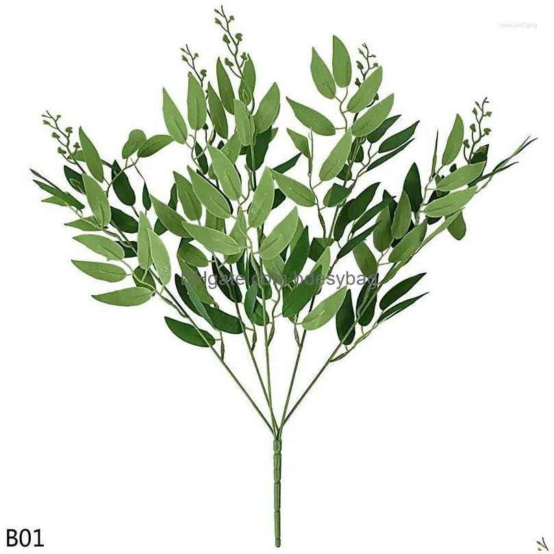 decorative flowers 1pc simulate plant branches olive tree artificial plants simulation leaf home wedding party decoration supplies