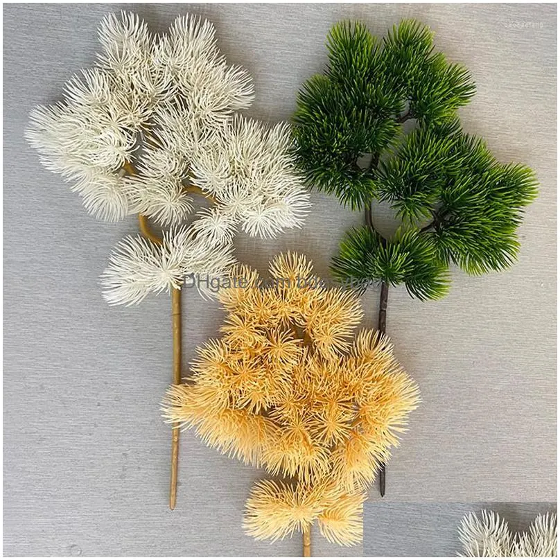 decorative flowers simulated small pine and cypress artificial fake plants bouquet party home wedding decorations pography props