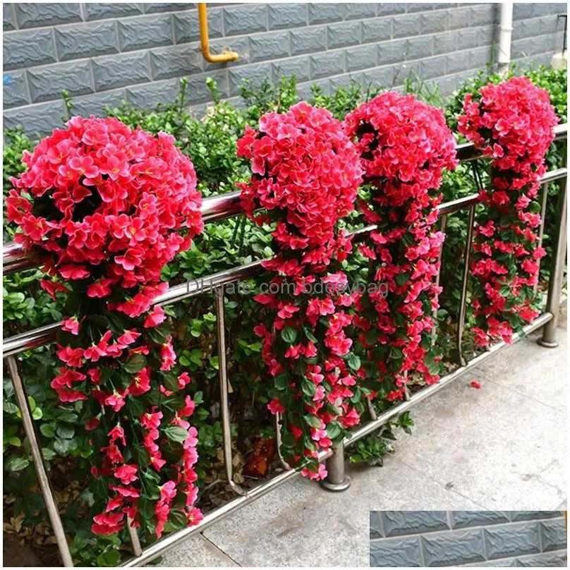 decorative flowers violet bouquet garland ornaments artificial flower reusable wall hanging home decor for wedding valentines day