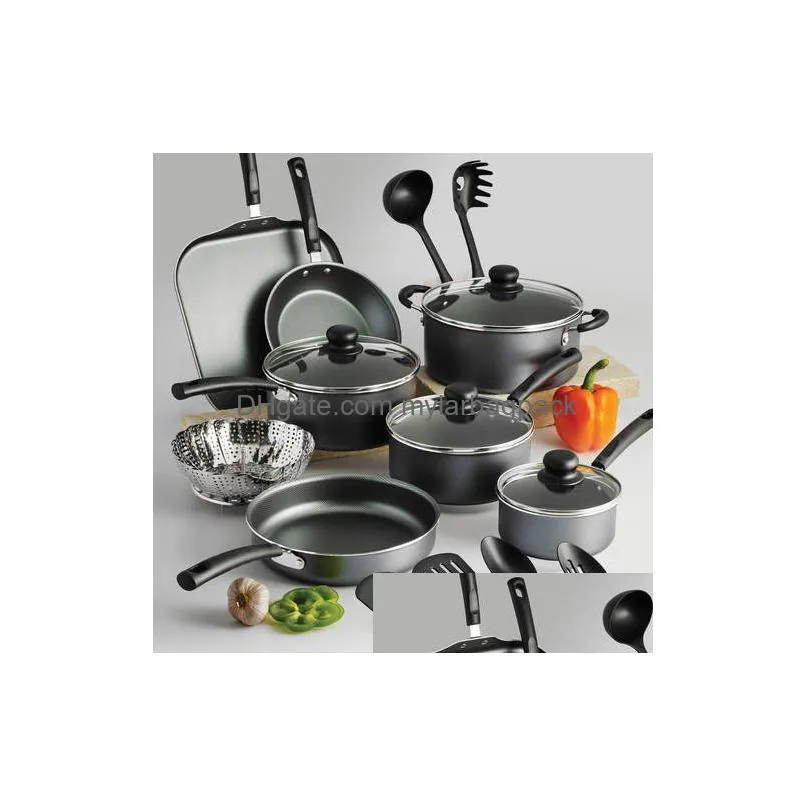 Tramontina Primaware Non Stick Pots And Pans Set In Steel Gray