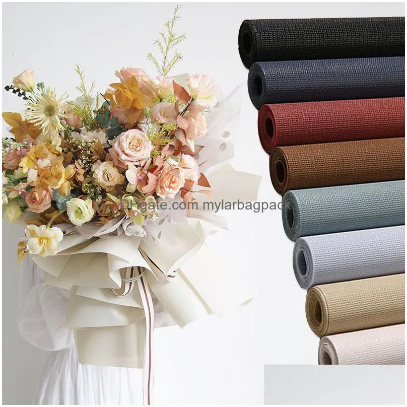 wholesale packaging paper 20pcs flower wrapping paper russian round bouquet decorative paper waterproof floral wrapping florist supplies wholesale
