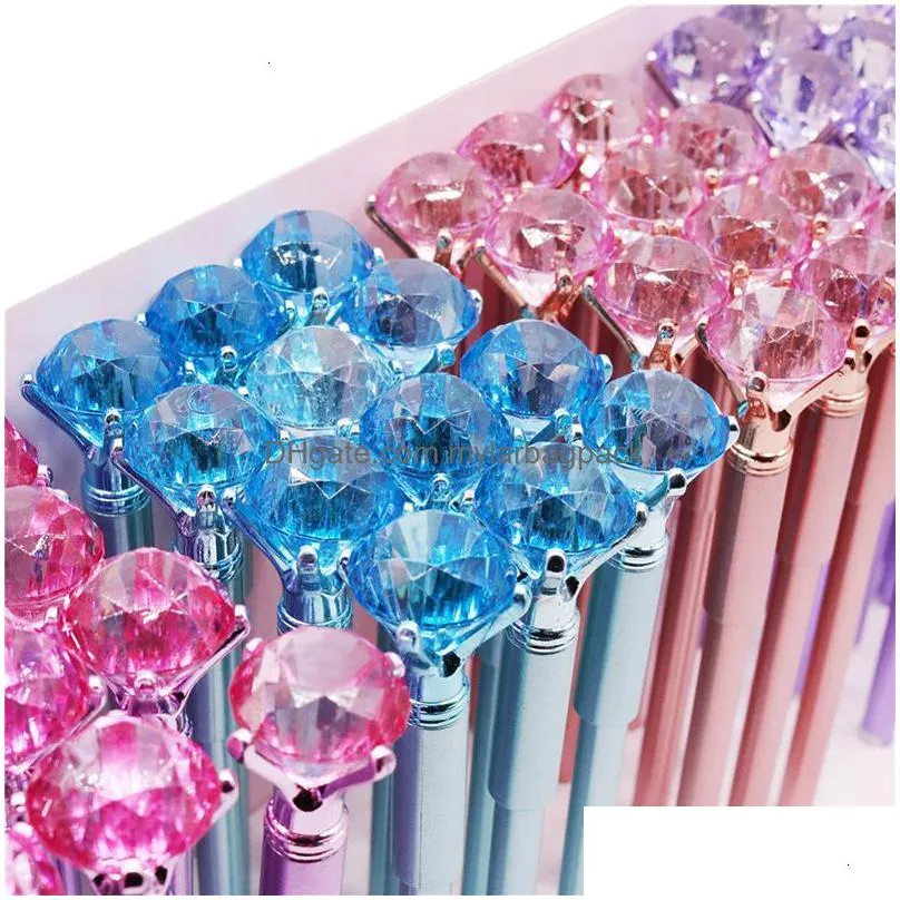 wholesale gel pens 48 pcs 0.5mm crystal gel pen student school office liquid-ink writing pen smooth writing gift pen 230525