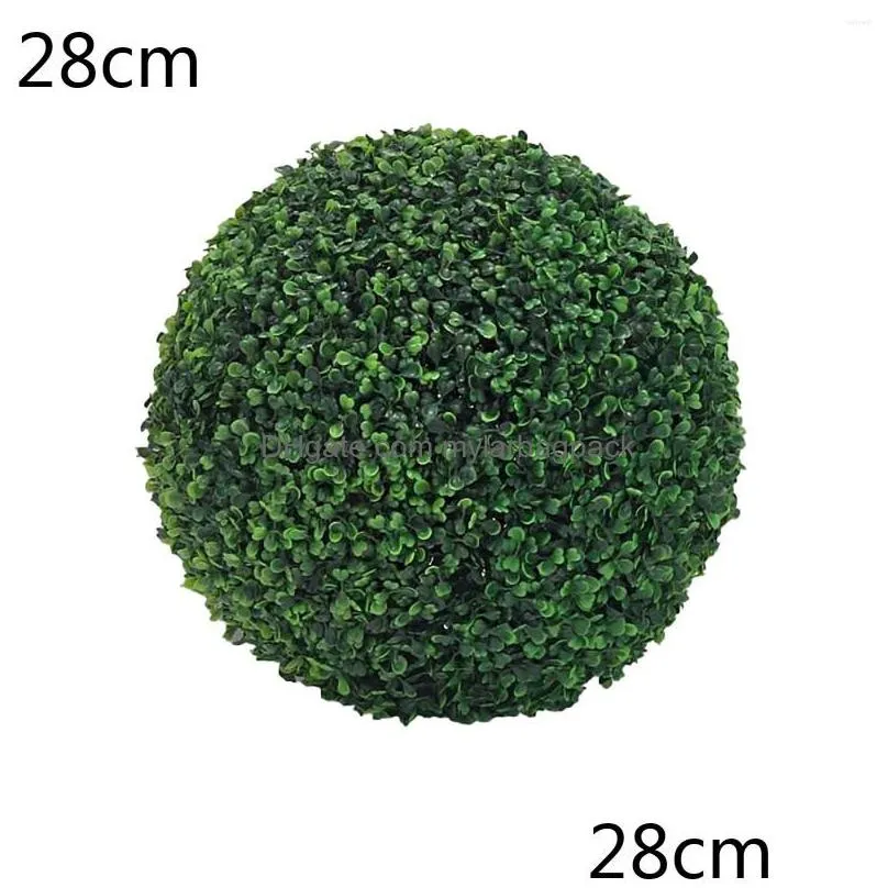 decorative flowers 1pc large green artificial plant ball topiary tree boxwood wedding party home outdoor decor plants plastic grass