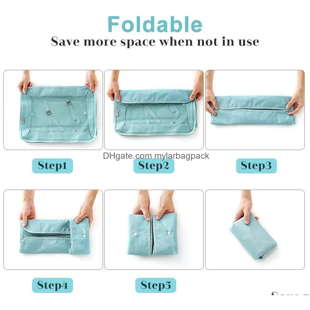 8pcs set travel organizer storage bags suitcase packing set storage cases portable luggage organizer clothes shoe tidy pouch bag