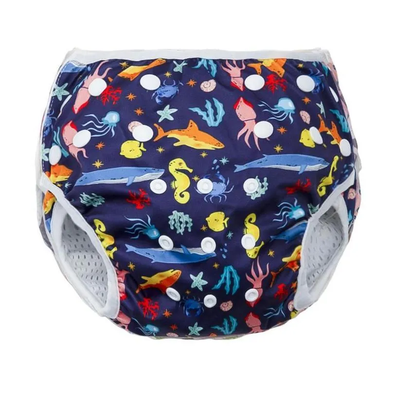 Panties Panties 5Pcs/Lot Baby Swim Trunks Diaper Washable Swimming Kids Diapers Reusable Training Pants Boys Underwear Baby, Kids Mate Dh8Qx