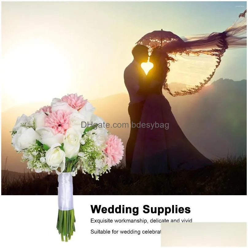 decorative flowers holding flower pure elegant romantic gorgeous wedding bouquet for bedroom office diy arrangement decoration home