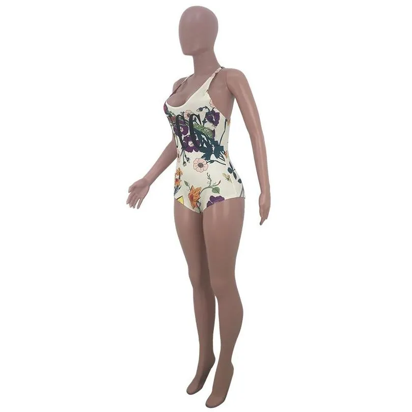 One-Piece Suits Dseigner Swimwear Y One Piece Swimsuit Lady Highend Bathingsuit High Waist Floral Swim Wear For Women9729123 Sports Ou Otg3F