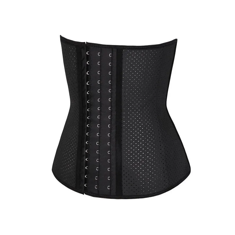 Latex Fabric Waist Trainer Girdle Body Shapers With 9 Steel Bones Abdomen Tummy Shapewear Slimming Straps for Women Beauty DHL Free