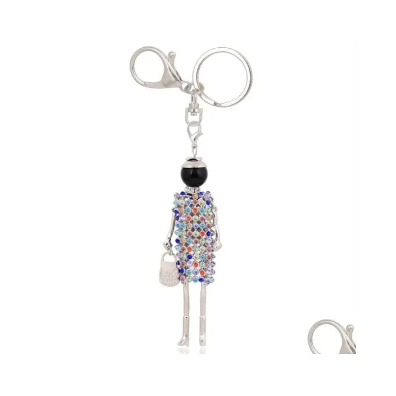 keychains ylwhjj brand cute doll key chain handmade fashionista dress keychain for women beauty fashion statement jewelry ring