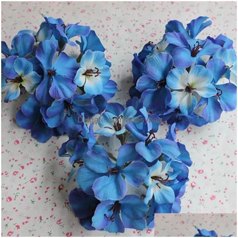 decorative flowers 10bundles 10-11cm multicolor artificial silk hydrangea flower head with fake fruit diy bouquet arrangements wedding