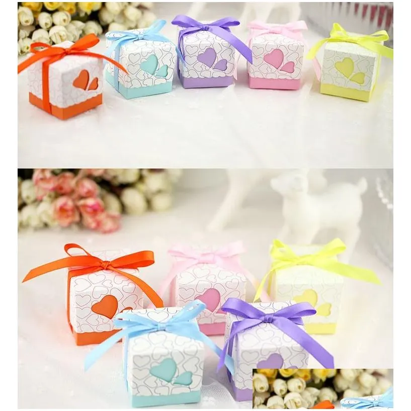 Favor Holders Love Gift Box Diy Favor Holders Creative Style Polygon Wedding Favors Boxes Candies And Sweets With Ribbon 6 Colors Choo Dhdao
