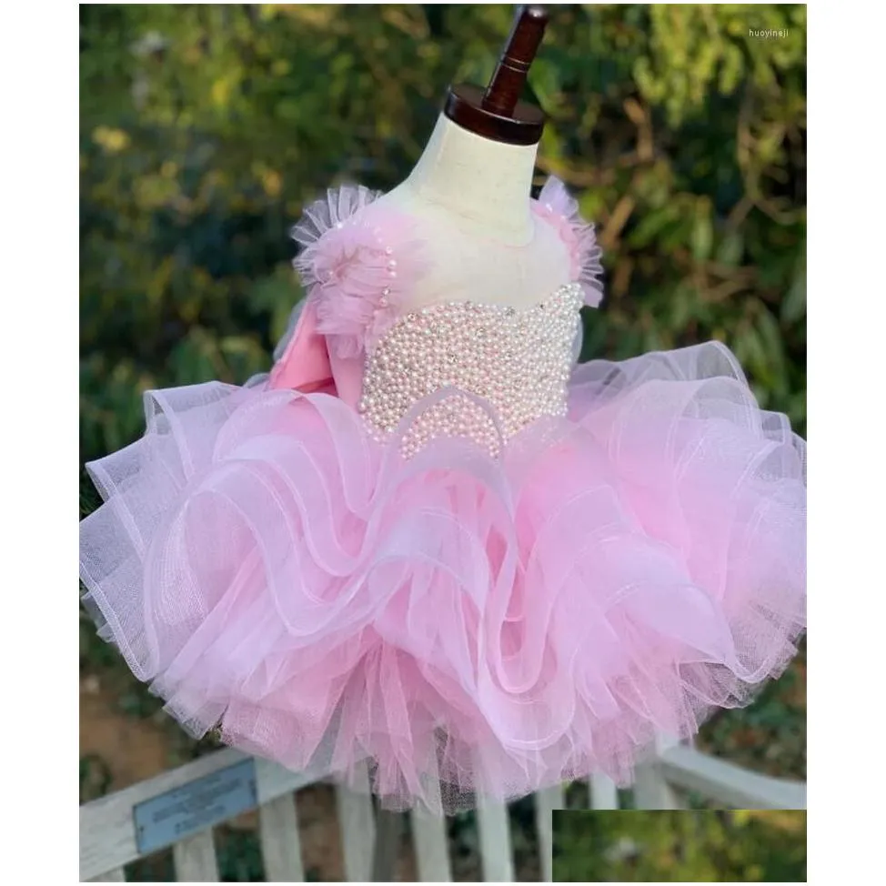 Girl`S Dresses Girl Dresses Cute Infant Dress Puffy Organza Skirt Baby First Birthday Princess Party Year Christmas Gift Baby, Kids Ma Dh3Mv