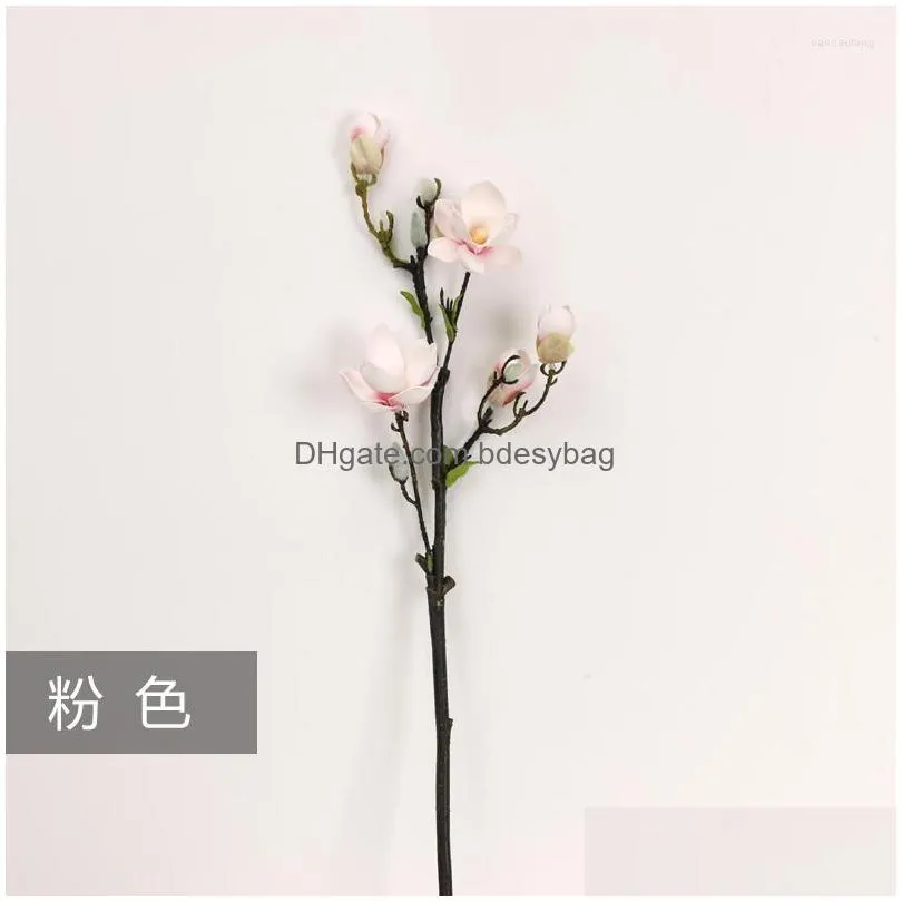 decorative flowers simulation magnolia flower home decoration living room layout high branch floor artificial quality fake