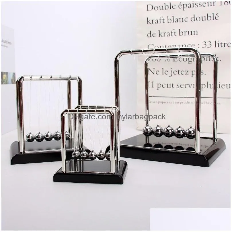 decorative objects figurines ton cradle balance steel balls perpetual motion collision ball school teaching physics science pendulum toy home decoration