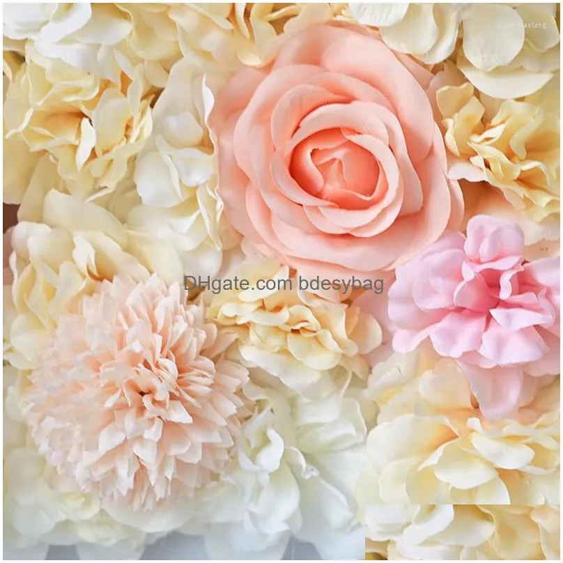 decorative flowers simulation rose flower wall romantic background white pink purple home decor wedding arch pography prop