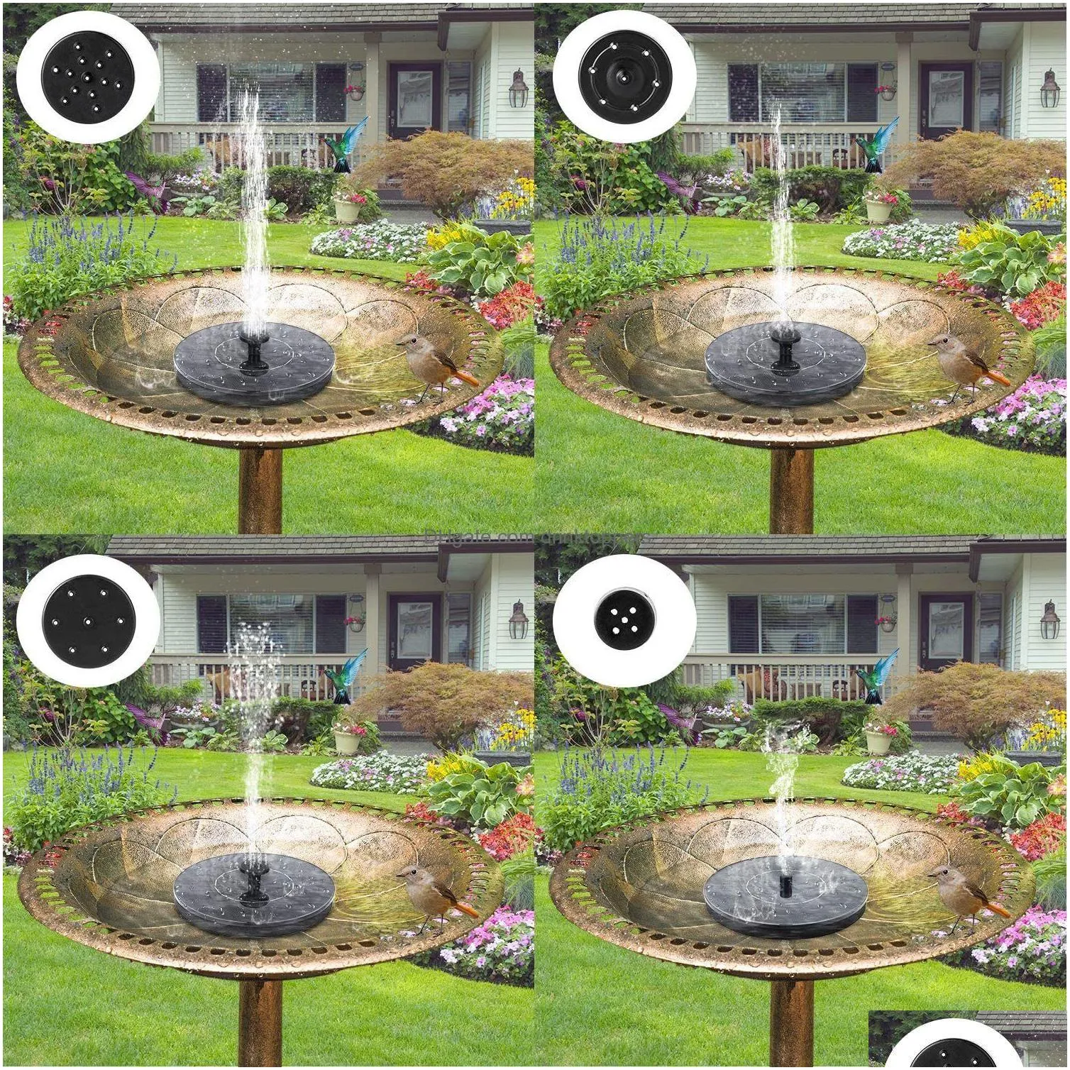 garden decorations floating solar fountain solar powered fountain pump for standing floating birdbath water pumps for garden patio pond pool