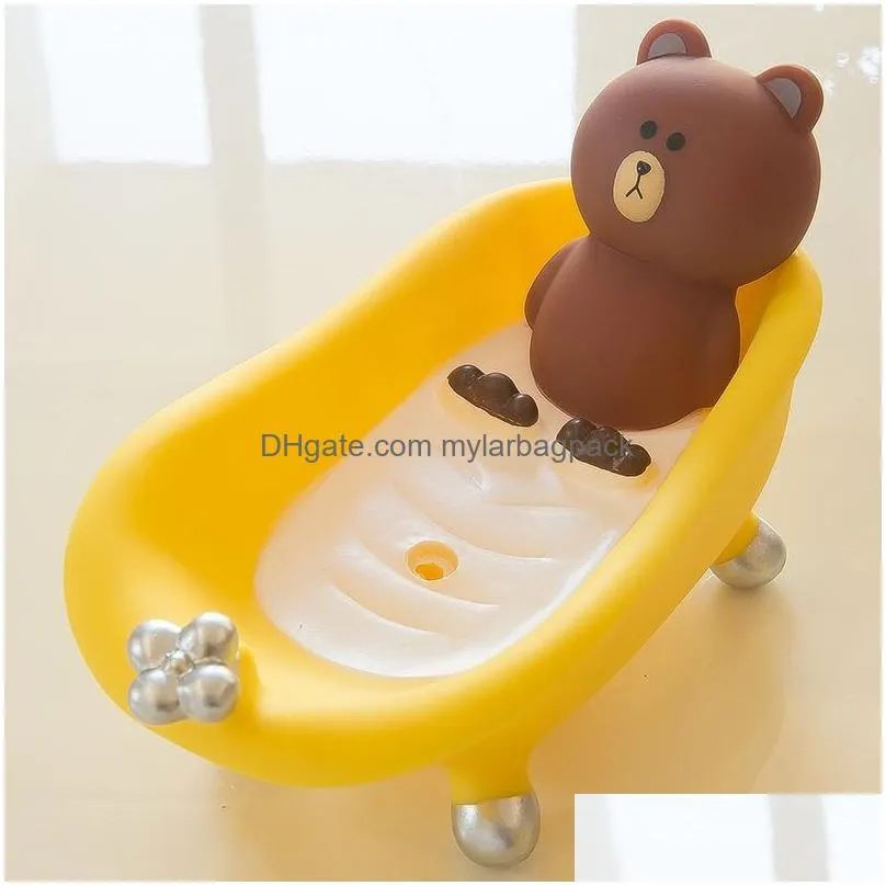 soap dishes cartoon shape soap box kids toys draining practical easy clean soap dish bathroom candy colors soaps dish box soap holder