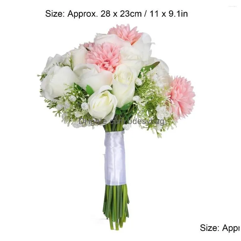 decorative flowers holding flower pure elegant romantic gorgeous wedding bouquet for bedroom office diy arrangement decoration home