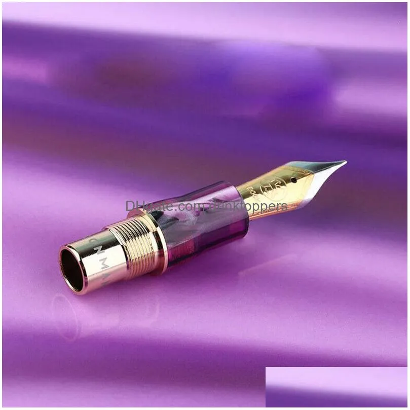 wholesale fountain pens majohn m800 acrylic luxury fountain pen bock nibs f nib ink pen beautiful writing pen office supplies gifts pens