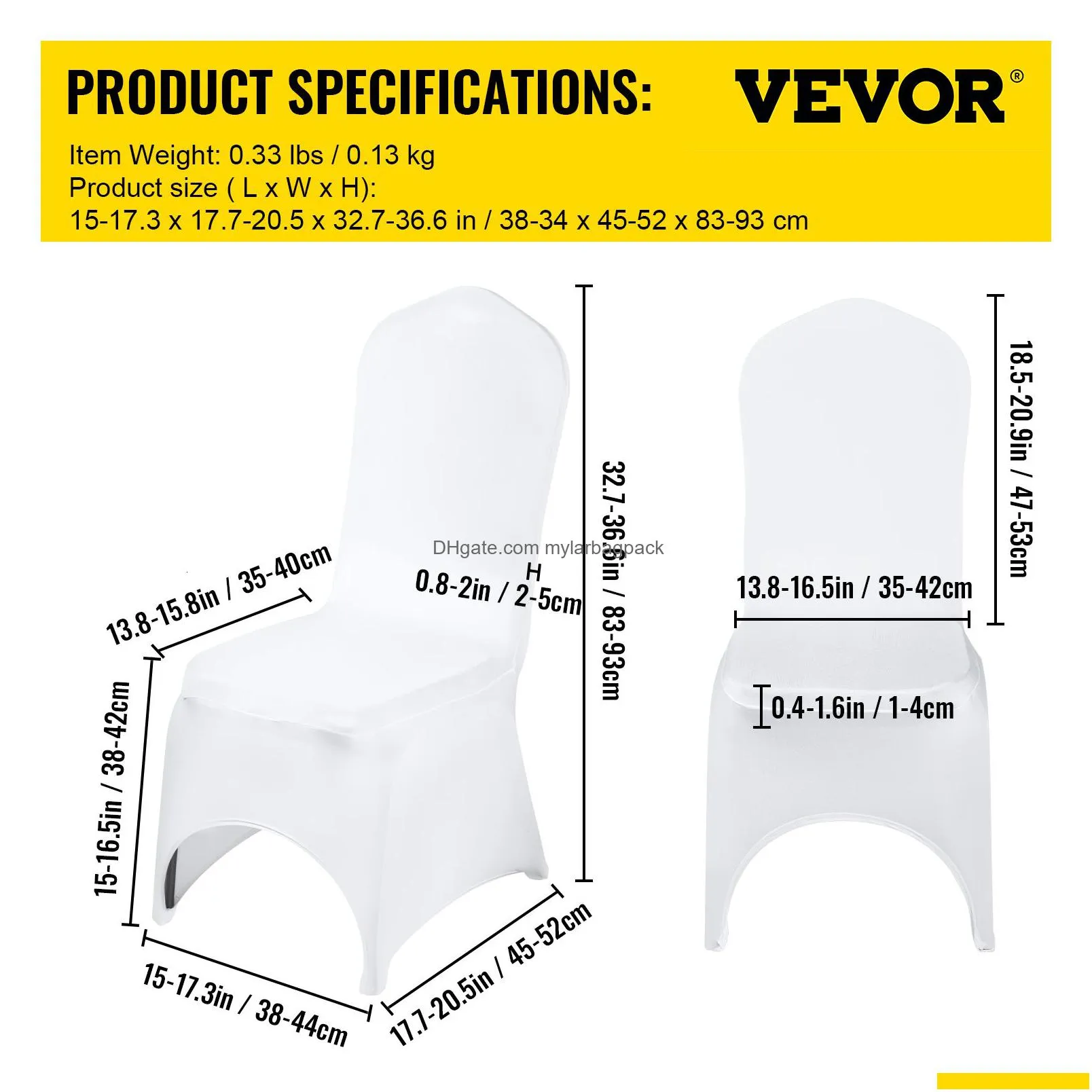 chair covers vevor 50 100pcs wedding chair covers spandex stretch slipcover for restaurant banquet el dining party universal chair cover