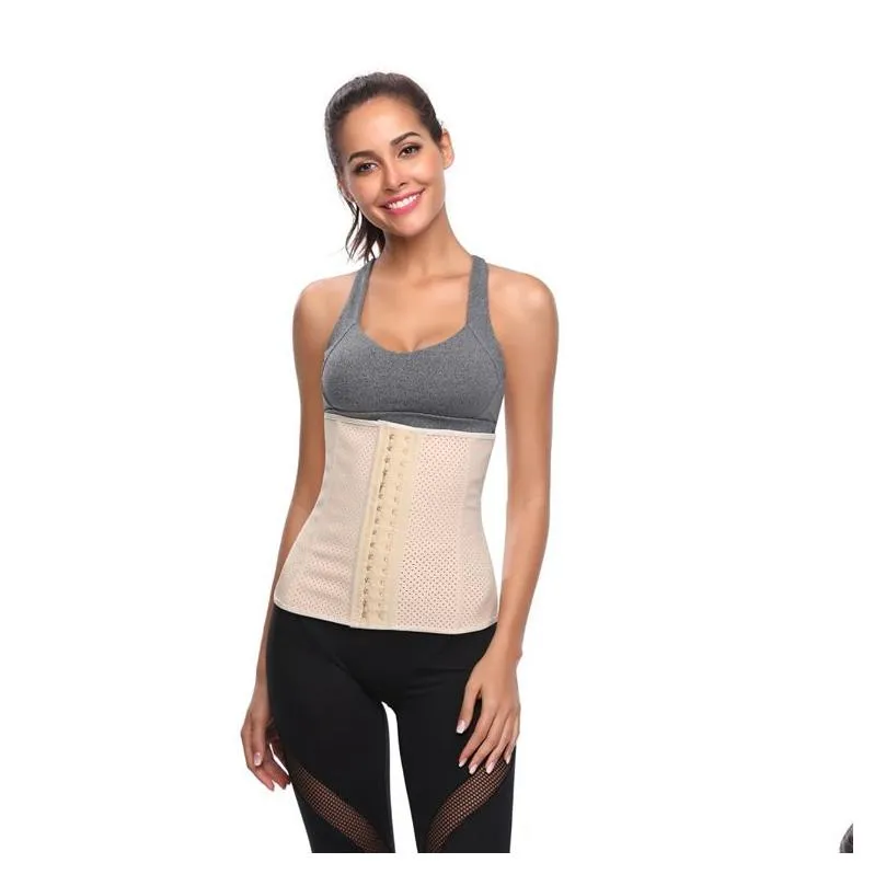 Latex Fabric Waist Trainer Girdle Body Shapers With 9 Steel Bones Abdomen Tummy Shapewear Slimming Straps for Women Beauty DHL Free