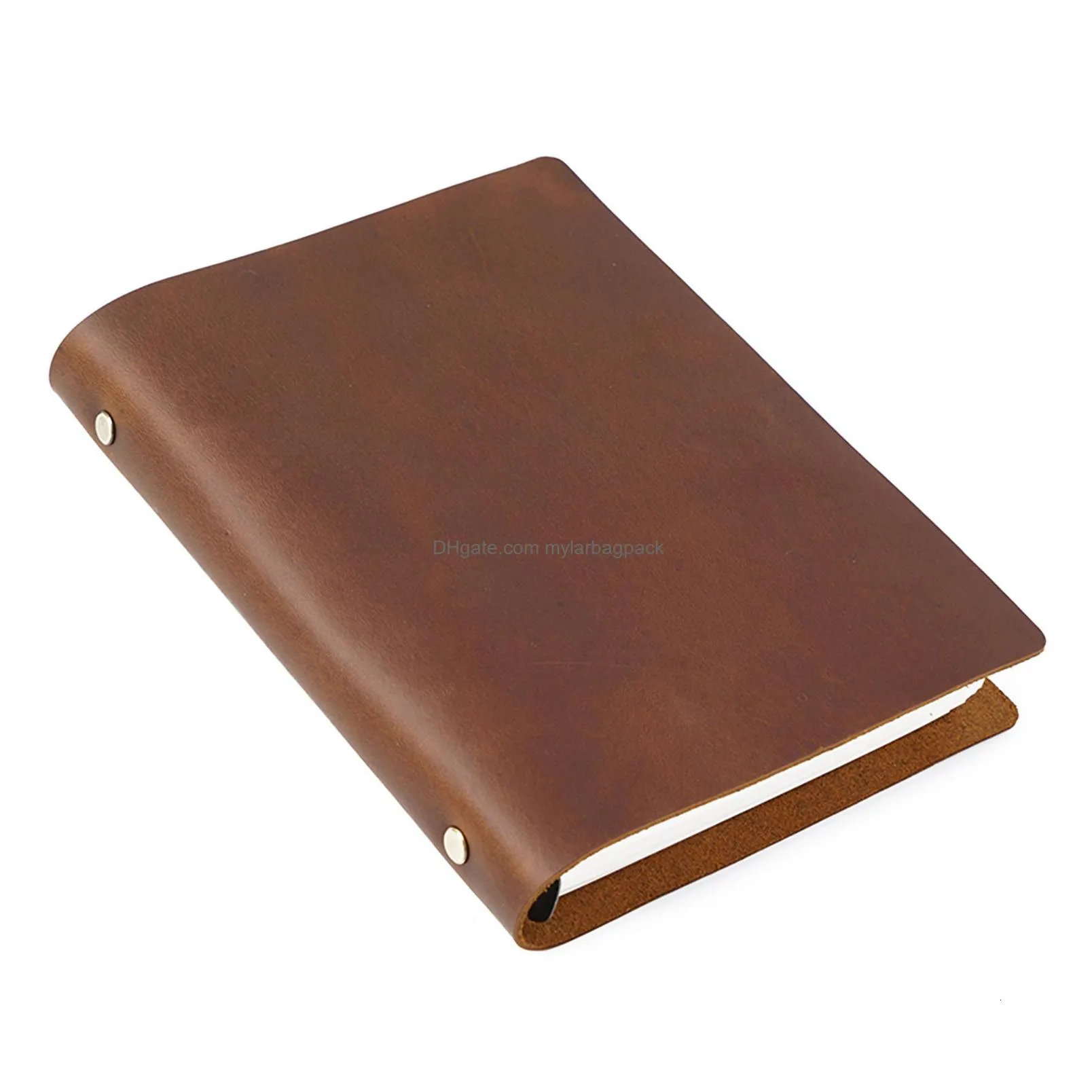 wholesale notepads classic leather rings binder notebook a5 genuine leather cover journal diary sketchbook planner stationery 230525