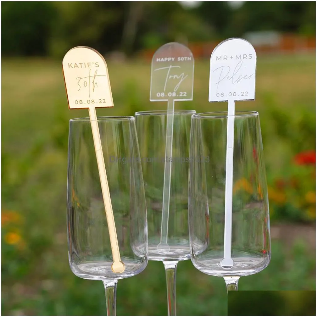 other event party supplies 50pcs personalised drink stirrers wedding decorations bachelorette party cocktail stirrer baby shower swizzle decorations