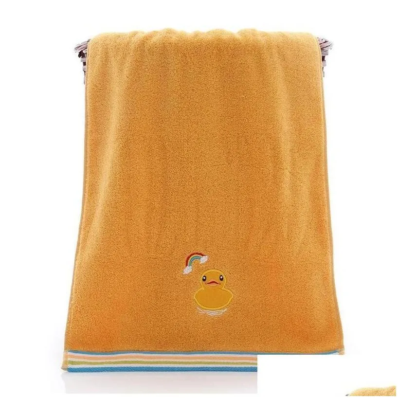 Towel 4Pcs/Lot Kid Baby Pure Cotton Cartoons Soft Strong Water Absorption Nonshedding Wash Household Infants Care Bath Supplies Drop